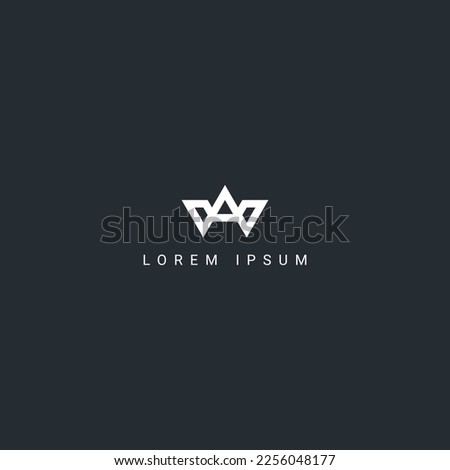 Outstanding creative unique letter WA AW logo monogram icon design vector element.