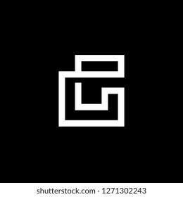Outstanding Elegant Modern Black and White Color Alphabet G Initial Based Icon Logo Design - Vector
