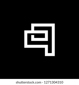 Outstanding Elegant Modern Black and White Color Alphabet q Initial Based Icon Logo Design - Vector