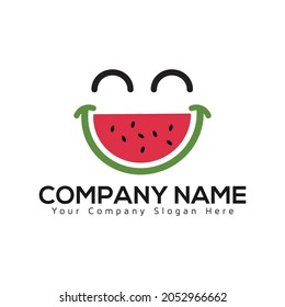 Outstanding Happy Watermelon Smile Icon Design. Illustration Of Watermelon Smile. Vintage Icon  Design Vector Template