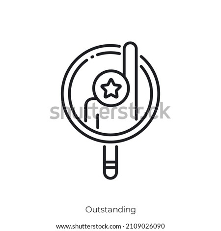 Outstanding icon. Outline style icon design isolated on white background
