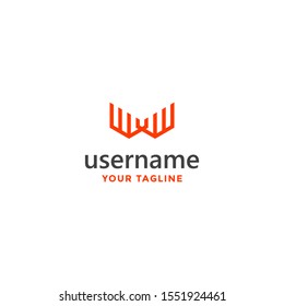 outstanding letter w logo monogram template