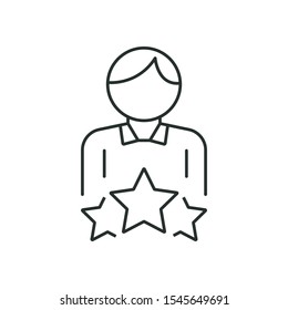 outstanding - minimal line web icon. simple vector illustration. concept for infographic, website or app.