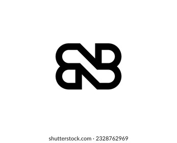 outstanding monogram BN or BNB or NB letters logo design svg