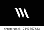 Outstanding professional elegant trendy awesome artistic black and white color WA AW initial based Alphabet icon logo.