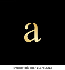 Outstanding professional elegant trendy awesome artistic black and gold color AD DA initial based Alphabet icon logo.