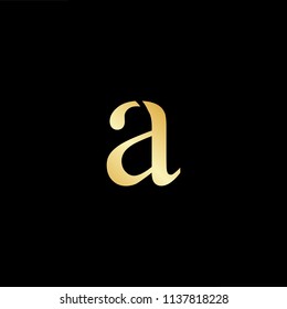 Outstanding professional elegant trendy awesome artistic black and gold color DA AD initial based Alphabet icon logo.