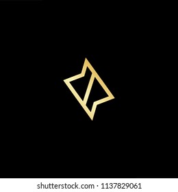Outstanding professional elegant trendy awesome artistic black and gold color DP PD initial based Alphabet icon logo.