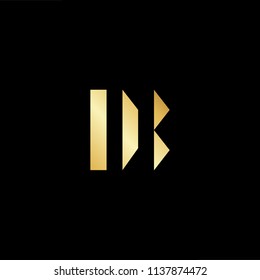 Outstanding professional elegant trendy awesome artistic black and gold color DB BD initial based Alphabet icon logo.