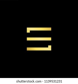 Outstanding professional elegant trendy awesome artistic black and gold color ES SE initial based Alphabet icon logo.