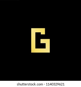 Outstanding professional elegant trendy awesome artistic black and gold color GL LG initial based Alphabet icon logo.