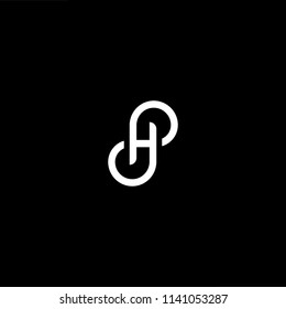 Outstanding professional elegant trendy awesome artistic black and white color HS SH initial based Alphabet icon logo.