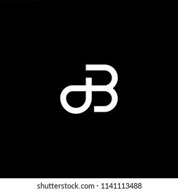Outstanding professional elegant trendy awesome artistic black and white color JB BJ initial based Alphabet icon logo.