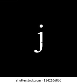 Outstanding professional elegant trendy awesome artistic black and white color IJ JI initial based Alphabet icon logo.