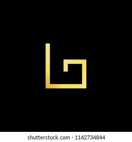 Outstanding professional elegant trendy awesome artistic black and gold color LG GL initial based Alphabet icon logo.