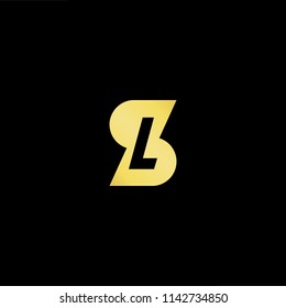 Outstanding professional elegant trendy awesome artistic black and gold color LS SL initial based Alphabet icon logo.