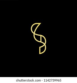 Outstanding professional elegant trendy awesome artistic black and gold color LB BL initial based Alphabet icon logo.