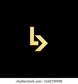 Outstanding professional elegant trendy awesome artistic black and gold color LB BL initial based Alphabet icon logo.