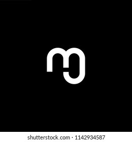 Outstanding professional elegant trendy awesome artistic black and white color MJ JM initial based Alphabet icon logo.