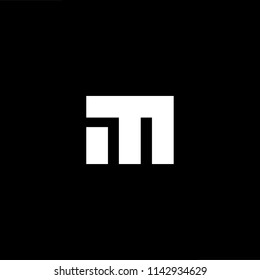 Outstanding professional elegant trendy awesome artistic black and white color MF FM initial based Alphabet icon logo.