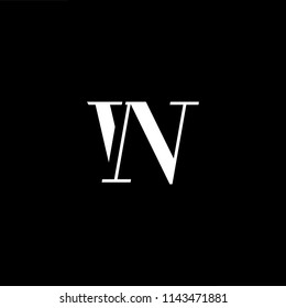 Outstanding professional elegant trendy awesome artistic black and white color WN NW initial based Alphabet icon logo.