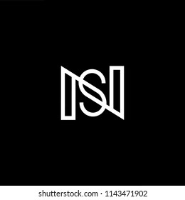 Outstanding professional elegant trendy awesome artistic black and white color NS SN initial based Alphabet icon logo.