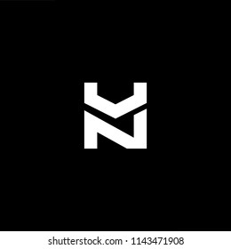 Outstanding professional elegant trendy awesome artistic black and white color NU UN initial based Alphabet icon logo.