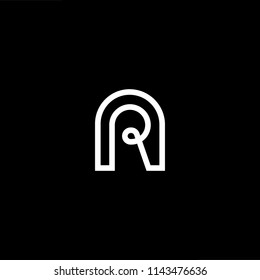 Outstanding professional elegant trendy awesome artistic black and white color NR RN AR RA initial based Alphabet icon logo.