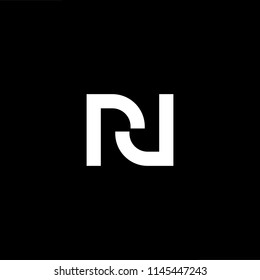 Outstanding professional elegant trendy awesome artistic black and white color RJ JR initial based Alphabet icon logo.