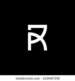 Outstanding professional elegant trendy awesome artistic black and white color RA AR initial based Alphabet icon logo.