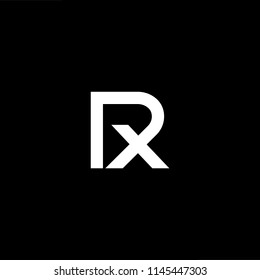 Outstanding professional elegant trendy awesome artistic black and white color RX XR initial based Alphabet icon logo.