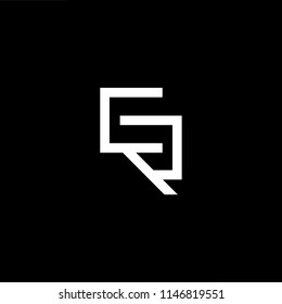 Outstanding professional elegant trendy awesome artistic black and white color SR RS initial based Alphabet icon logo.