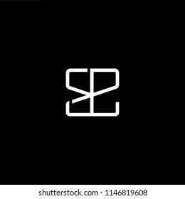 Outstanding professional elegant trendy awesome artistic black and white color SE ES initial based Alphabet icon logo.