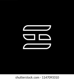 Outstanding professional elegant trendy awesome artistic black and white color TS ST initial based Alphabet icon logo.