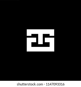 Outstanding professional elegant trendy awesome artistic black and white color TC CT initial based Alphabet icon logo.