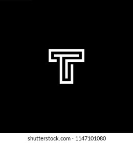 Outstanding professional elegant trendy awesome artistic black and white color TP PT initial based Alphabet icon logo.