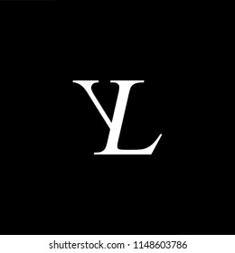 Outstanding professional elegant trendy awesome artistic black and white color YL LY initial based Alphabet icon logo.