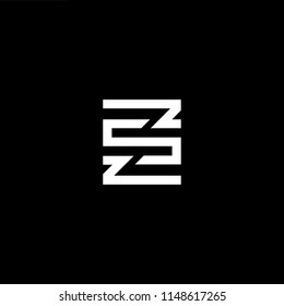 Outstanding professional elegant trendy awesome artistic black and white color ZS SZ initial based Alphabet icon logo.