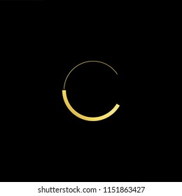 Outstanding professional elegant trendy awesome artistic black and gold color C CC initial based Alphabet icon logo.
