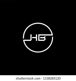 Outstanding professional elegant trendy awesome artistic black and white color HB BH initial based Alphabet icon logo.