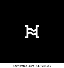 Outstanding professional elegant trendy awesome artistic black and gold color H HH initial based Alphabet icon logo.