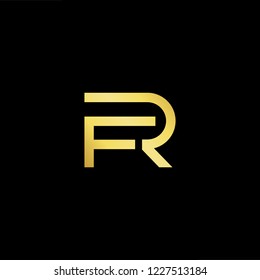 Excelente profesional elegante y moderno color artístico negro y dorado para el logotipo del icono del Alfabeto basado en RF.