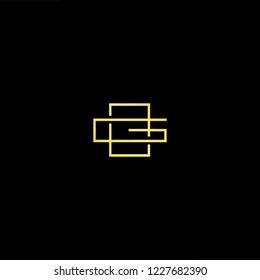 Outstanding professional elegant trendy awesome artistic black and gold color GO OG GD DG initial based Alphabet icon logo.