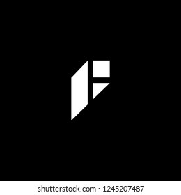 Outstanding professional elegant trendy awesome artistic black and gold color F FP PF FA AF initial based Alphabet icon logo.