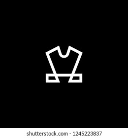 Outstanding professional elegant trendy awesome artistic black and white color UV VU initial based Alphabet icon logo.