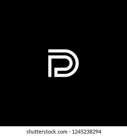 Hervorragende professionelle elegante Trend-fantastische künstlerische schwarz-goldene Farbe PD DP initiale Alphabet Symbol-Logo.