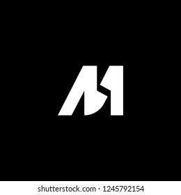 Outstanding professional elegant trendy awesome artistic black and white color M N MN NM initial based Alphabet icon logo.