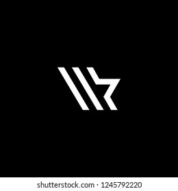 Outstanding professional elegant trendy awesome artistic black and white color R RR MR RM initial based Alphabet icon logo.