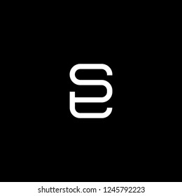 Outstanding professional elegant trendy awesome artistic black and white color ST TS ES SE initial based Alphabet icon logo.