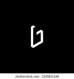 Outstanding professional elegant trendy awesome artistic black and white color G B BG GB initial based Alphabet icon logo.